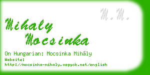mihaly mocsinka business card