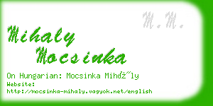 mihaly mocsinka business card